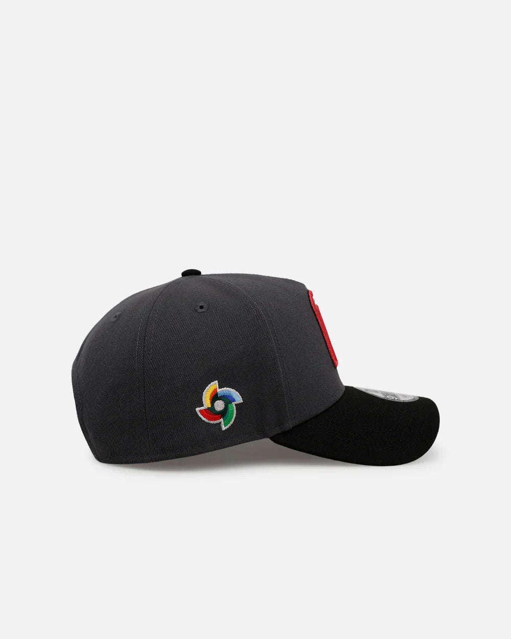 New Era Mexico WBC 9FORTY A-Frame Snapback Hat-Graphite Grey product image 3, provided for visual reference and product