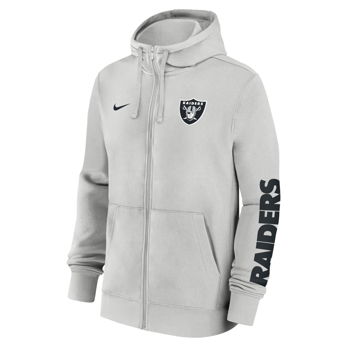 Nike Men Las Vegas Raiders Cool Down Club Full-Zip Hoodie - Photon Dust product image 1, provided for visual reference and
