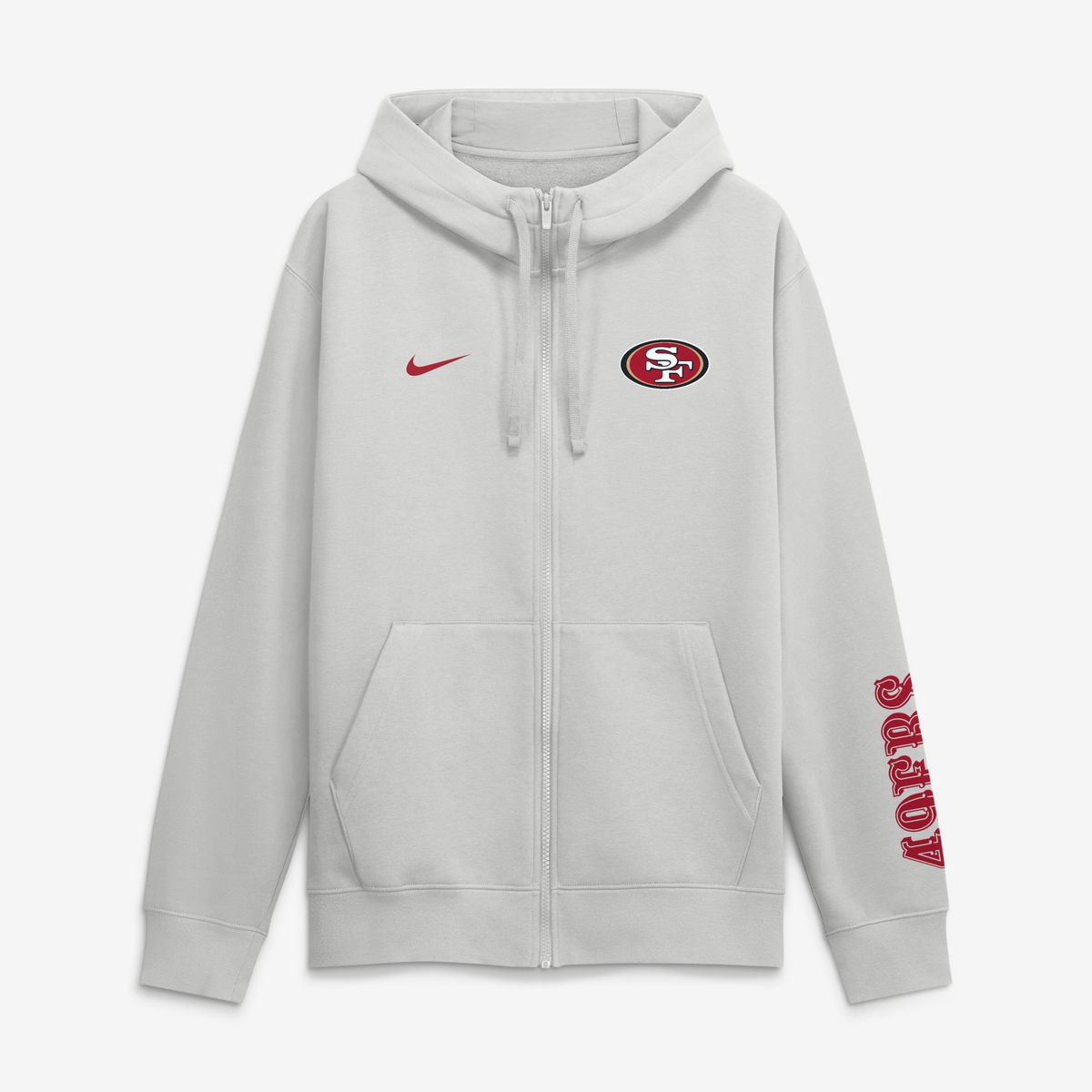 Nike San Francisco 49ers Club Full-Zip Hoodie product image 4, provided for visual reference and product detail review