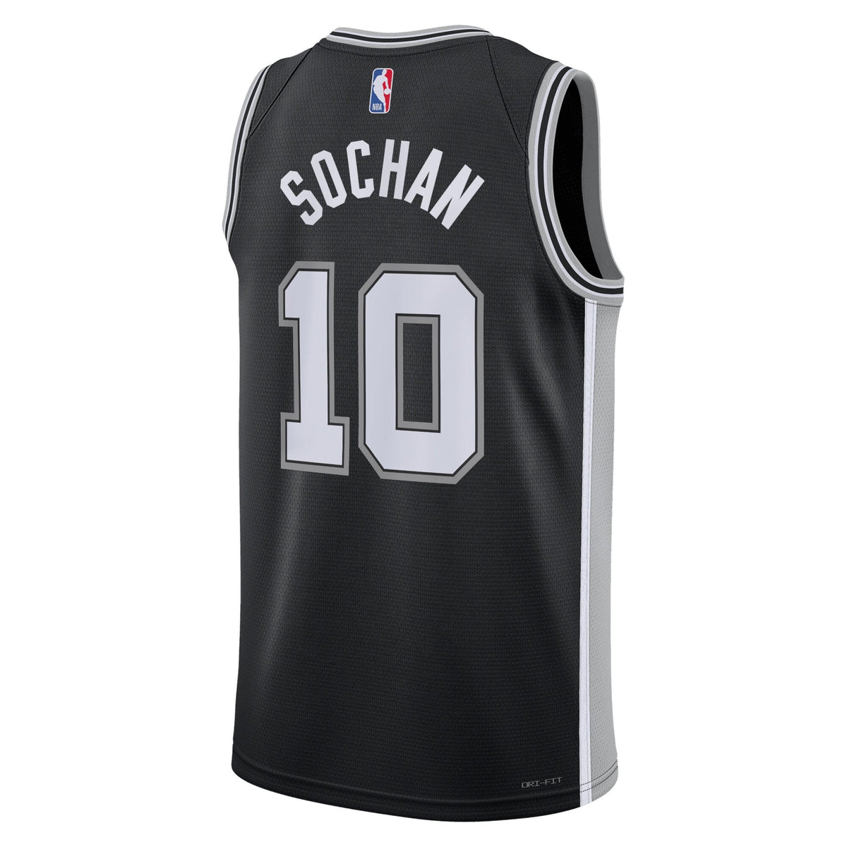 Jeremy Sochan San Antonio Spurs Icon Edition Swingman Jersey - Black - Unisex product image 3, provided for visual reference