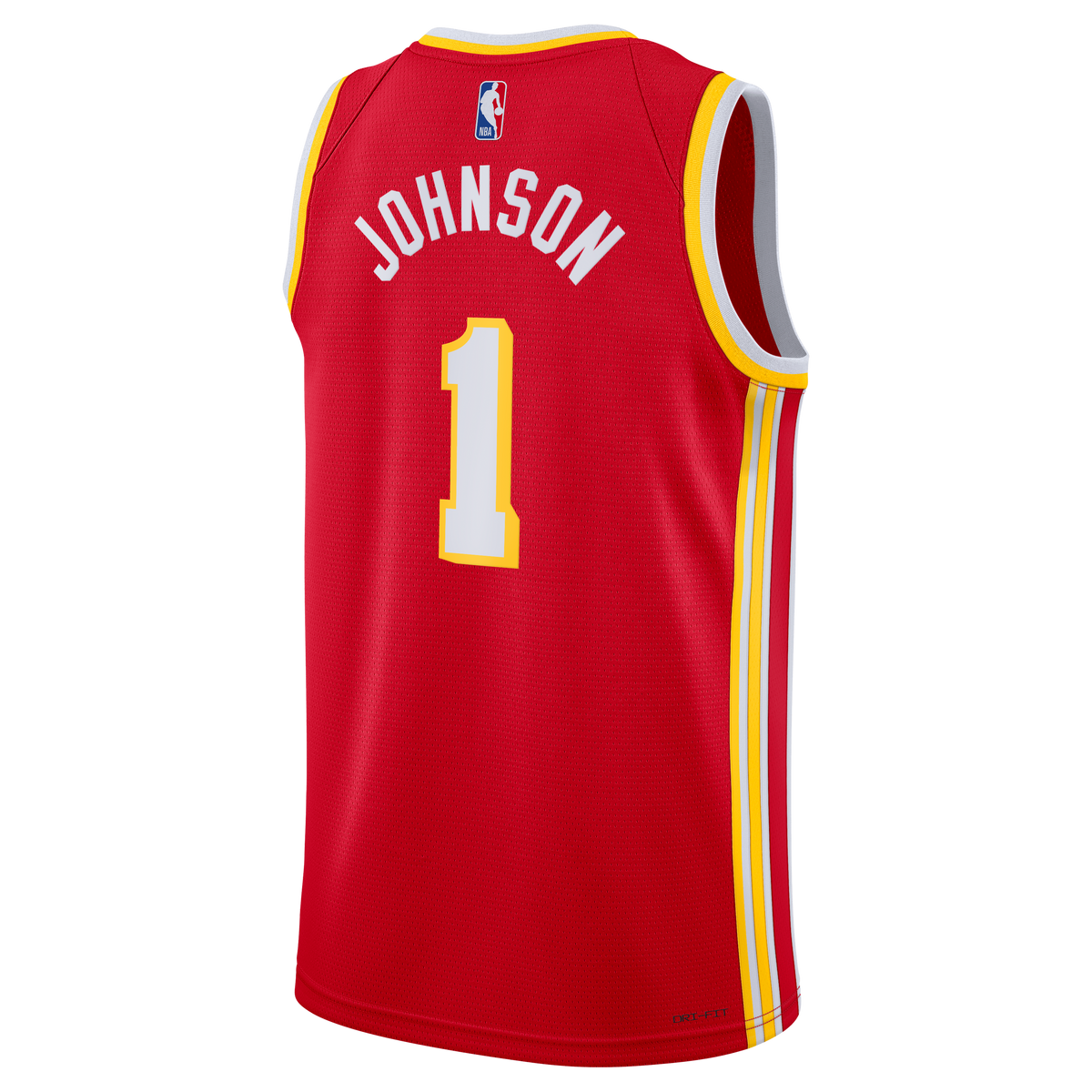 Jalen Johnson Atlanta Hawks Icon Edition Swingman Jersey - Red - Unisex product image 4, provided for visual reference and