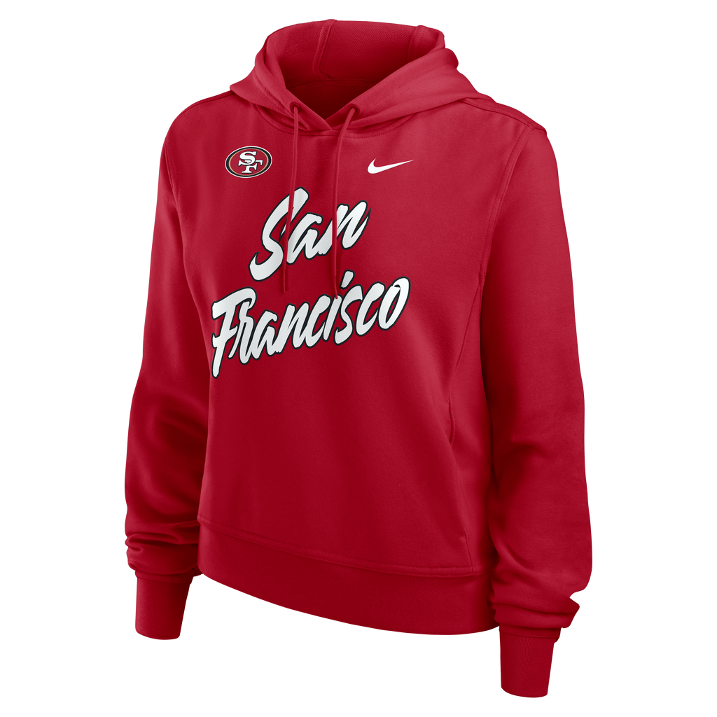 Nike San Francisco 49ers Women Performance One Pullover Hoodie - Scarlet product image 3, provided for visual reference and