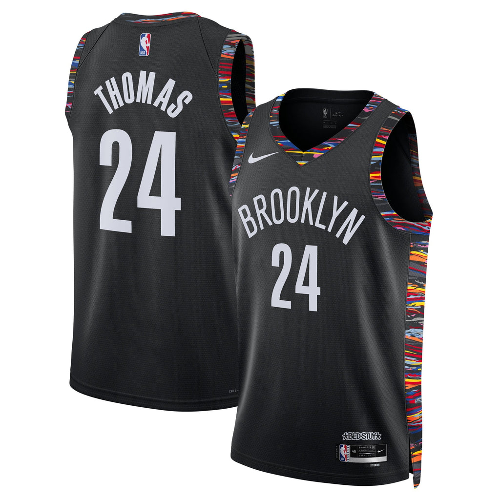 Cam Thomas Brooklyn Nets 2025/26 City Edition Swingman Jersey - Black - Unisex product image 1, provided for visual