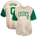 Boston Celtics Jayson Tatum Fanatics Baseball Jersey - Cream product image 1