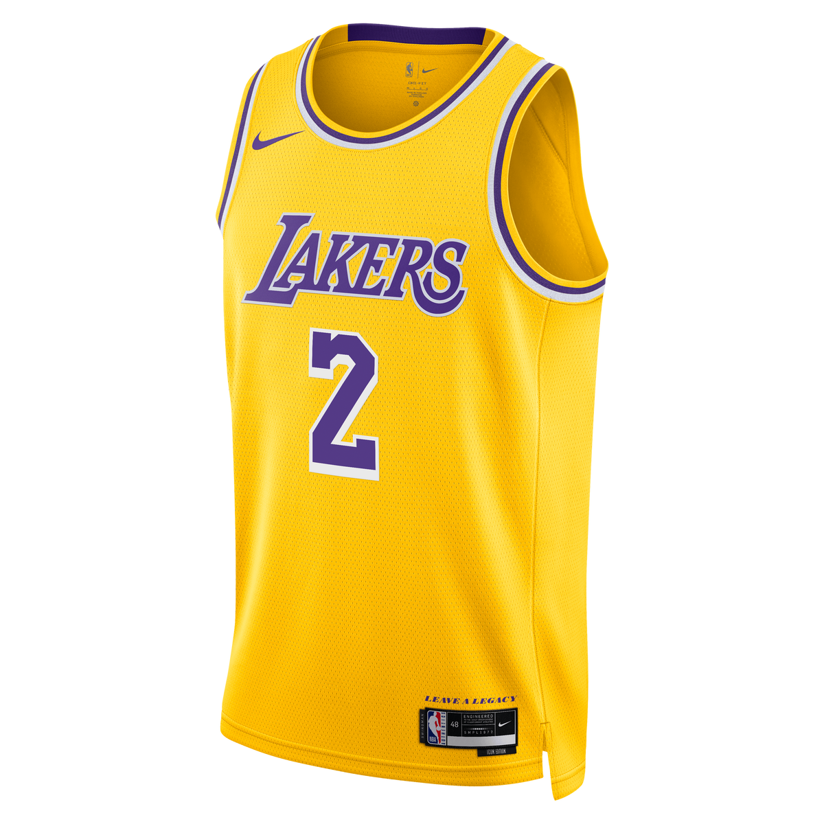 Jarred Vanderbilt Los Angeles Lakers Icon Edition Swingman Jersey - Gold - Unisex product image 3, provided for visual