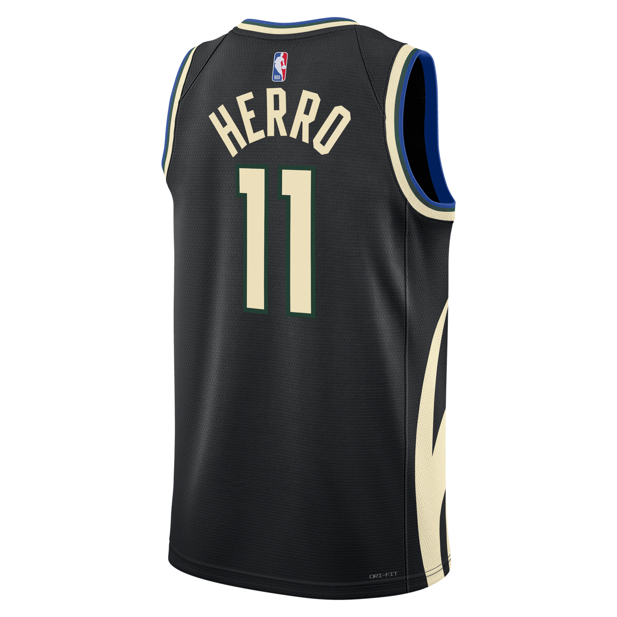Tyler Herro Milwaukee Bucks Statement Edition Swingman Jersey - Hunter Green - Unisex product image 4, provided for visual