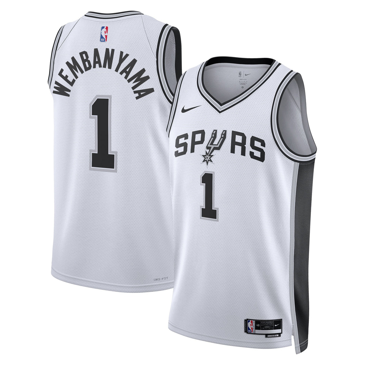 Victor Wembanyama San Antonio Spurs Association Edition Swingman Jersey - White - Unisex product image 2, provided for