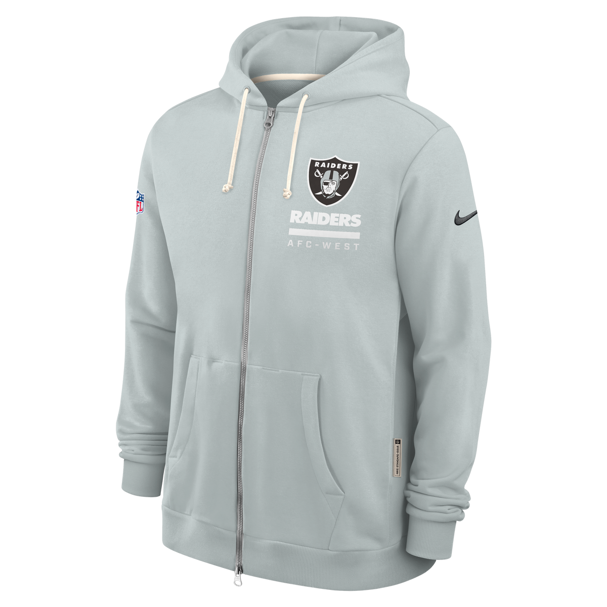 Nike Men Las Vegas Raiders Official On Field Full Zip Jacket -Gray product image 1, provided for visual reference and