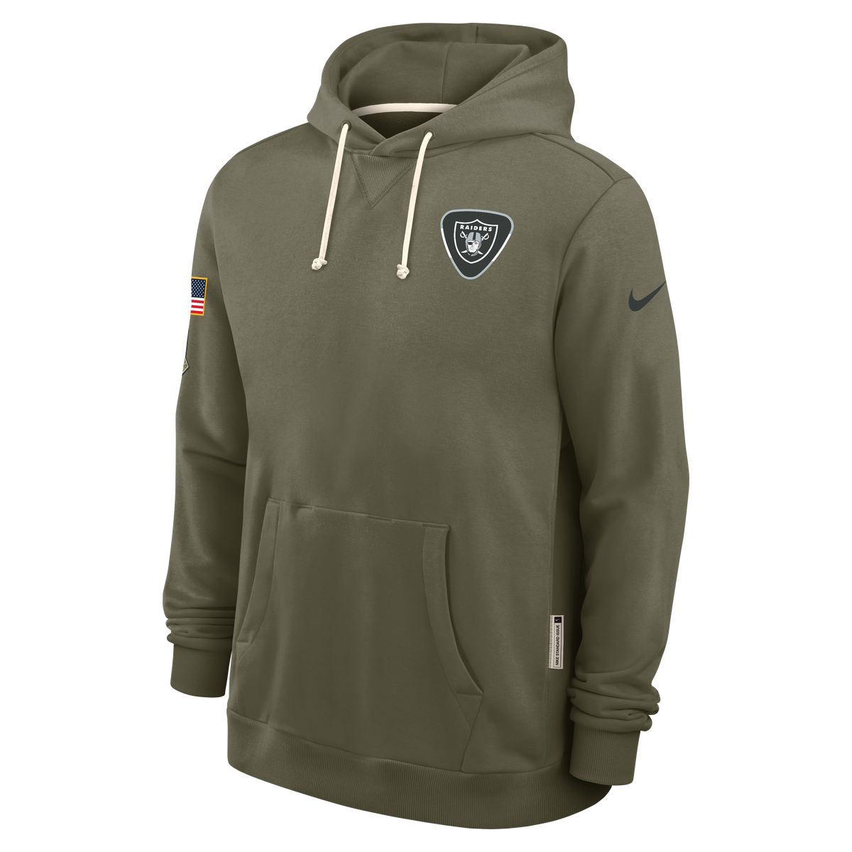 Las Vegas Raiders Nike 2025 Salute to Service Sideline Standard Issue Dri-FIT Hoodie-Olive product image 1, provided for