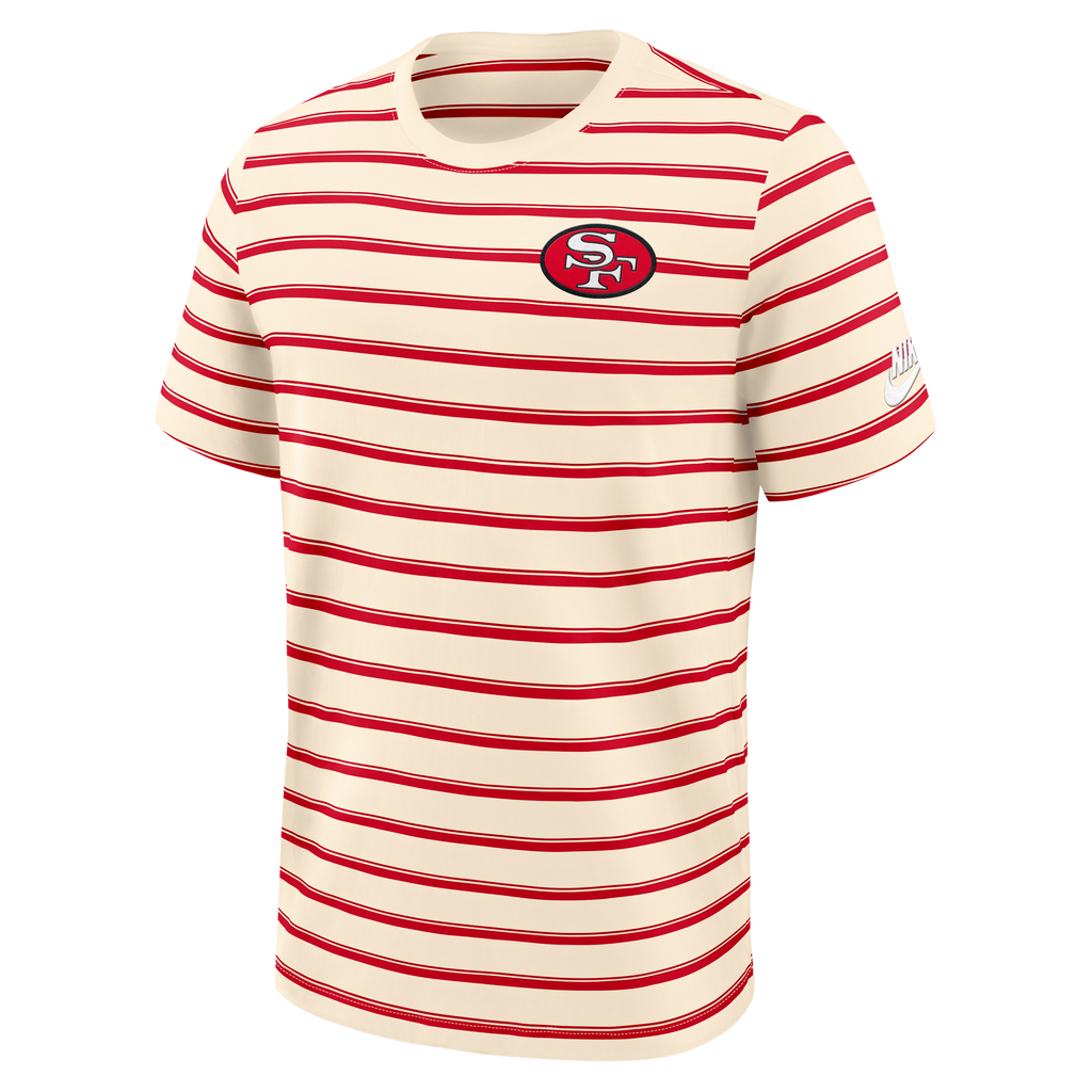 Nike San Francisco 49ers Rewind Summit T-Shirt product image 1, provided for visual reference and product detail review