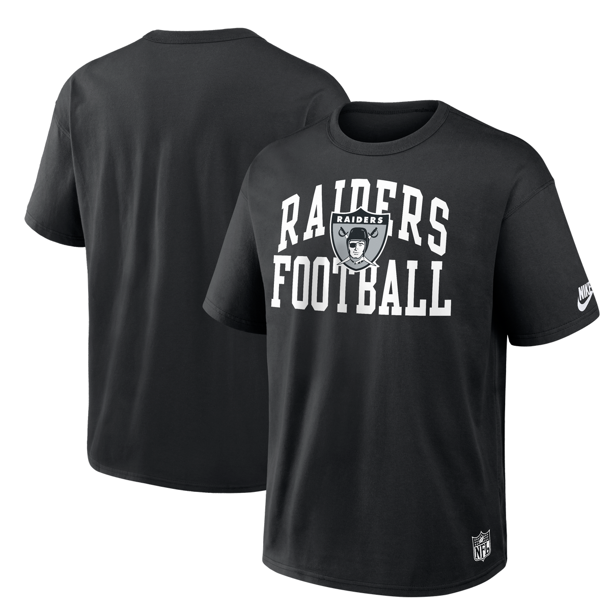 Nike Las Vegas Raiders Rewind Heavy Weight T-Shirt-Black product image 3, provided for visual reference and product detail