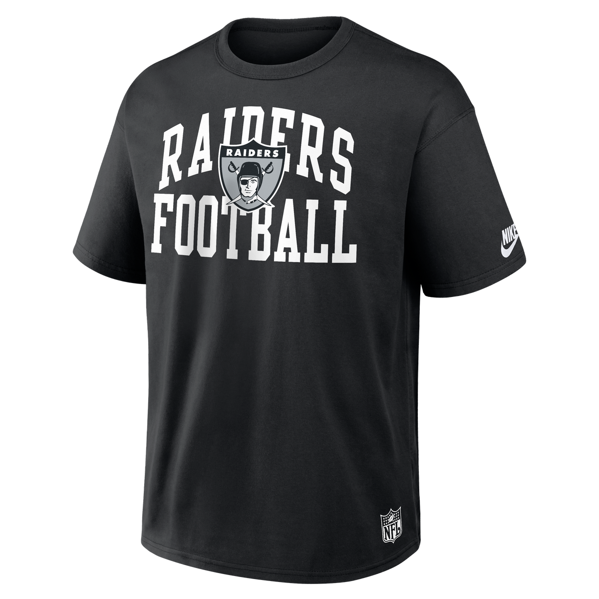 Nike Las Vegas Raiders Rewind Heavy Weight T-Shirt-Black product image 1, provided for visual reference and product detail