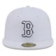 NEW ERA BOSTON RED SOX NEW ERA 59FIFTY FITTED- White/Black product image 3, provided for visual reference and product detail