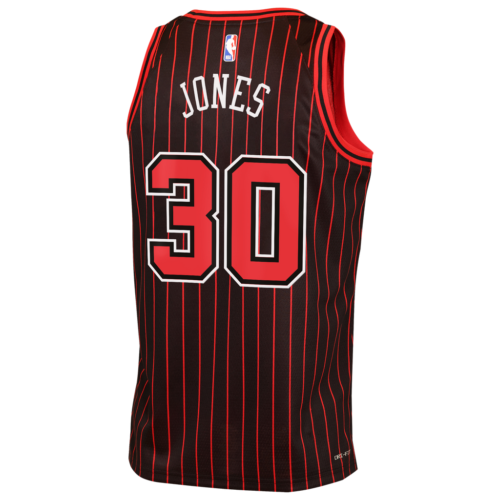 Tre Jones Chicago Bulls Statement Edition Jersey - Black - Youth product image 4, provided for visual reference and product