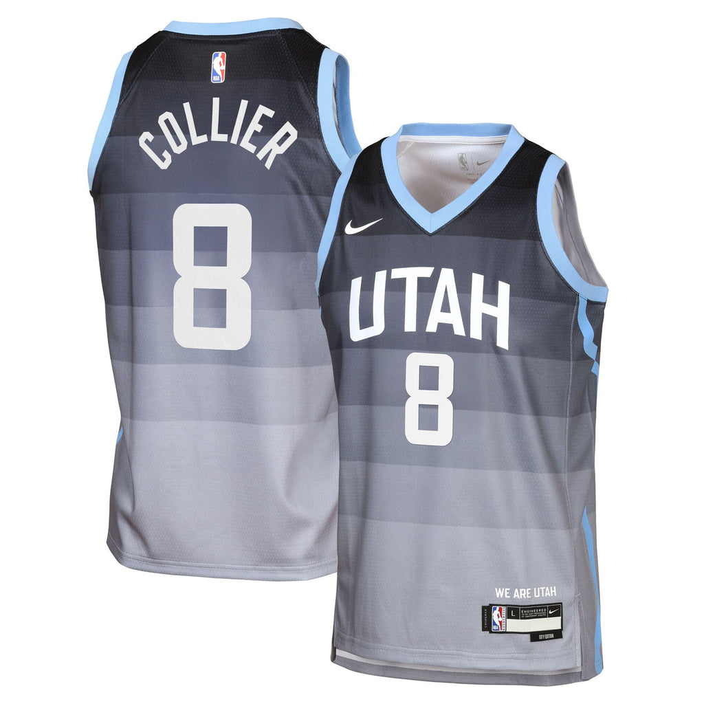 Isaiah Collier Utah Jazz 2025/26 City Edition Swingman Jersey - Gray - Youth product image 2, provided for visual reference