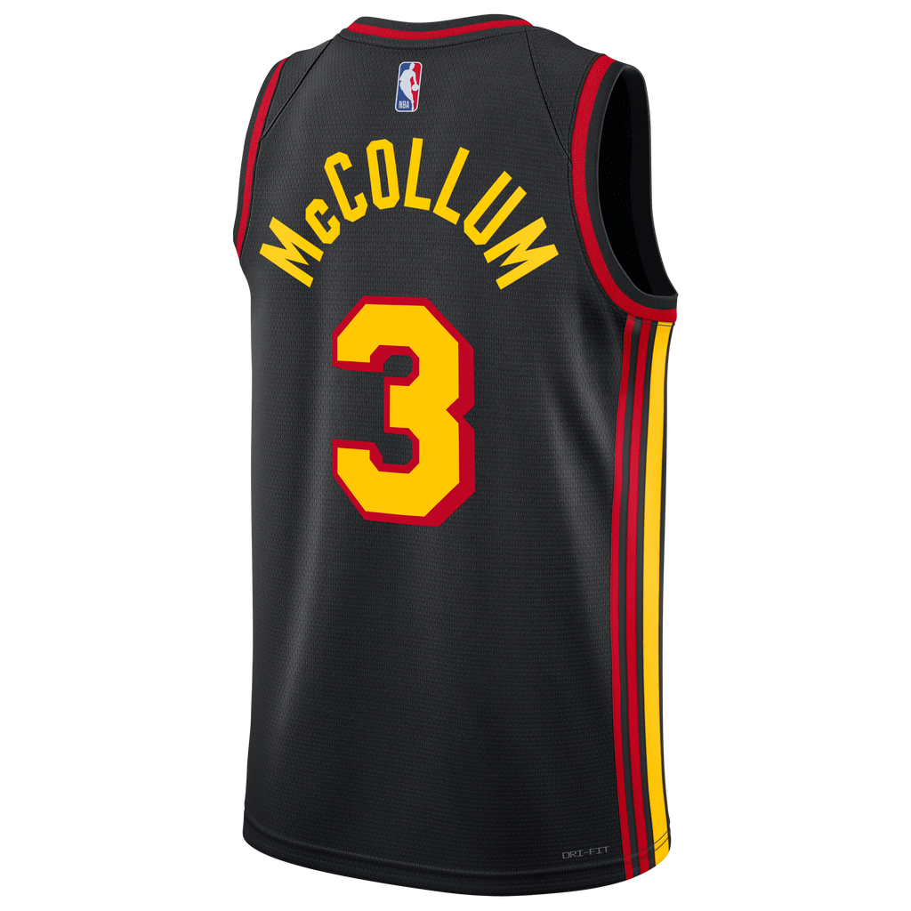 CJ McCollum Atlanta Hawks Statement Edition Swingman Jersey - Black - Unisex product image 4, provided for visual reference