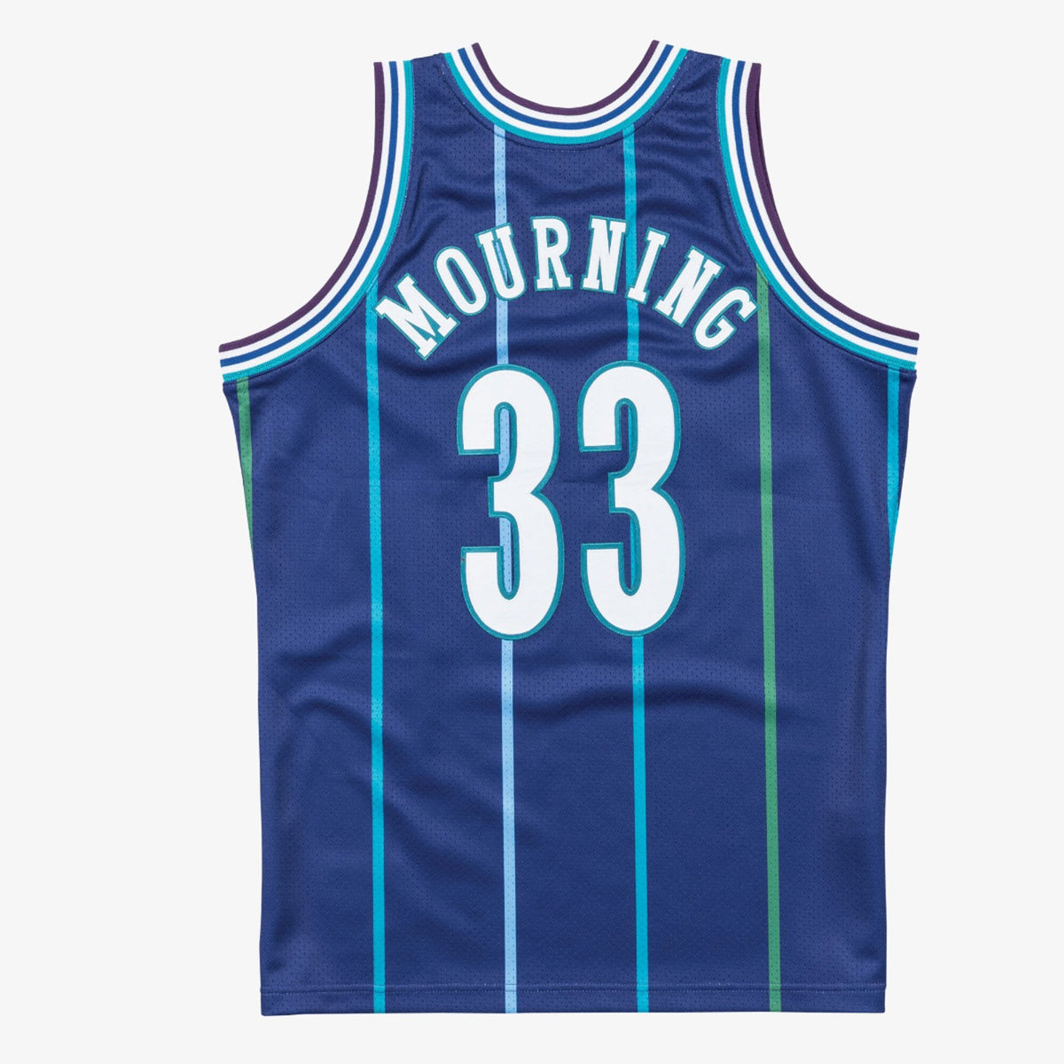 Alonzo Mourning Charlotte Hornets 1994-95 Authentic Alternate Jersey product image 3, provided for visual reference and