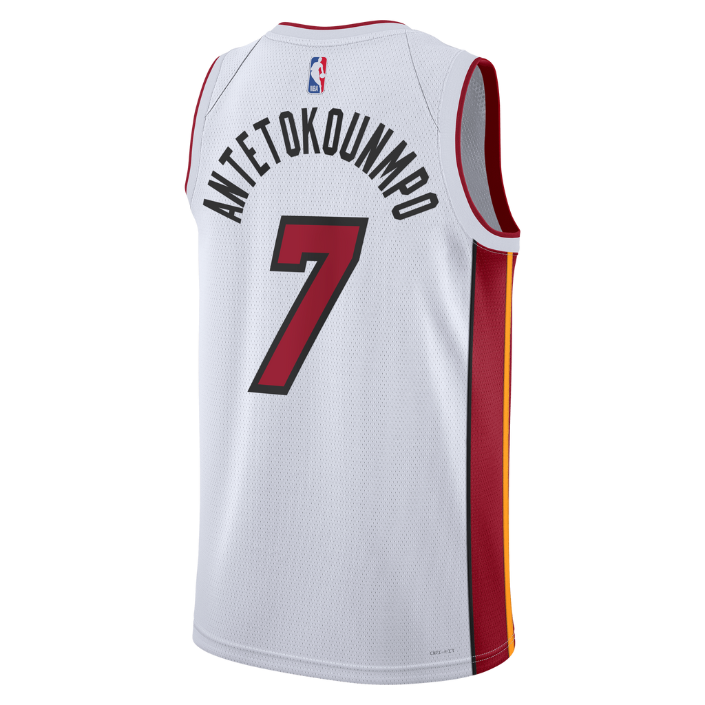 Giannis Antetokounmpo Miami Heat Association Edition Swingman Jersey - White - Unisex product image 4, provided for visual