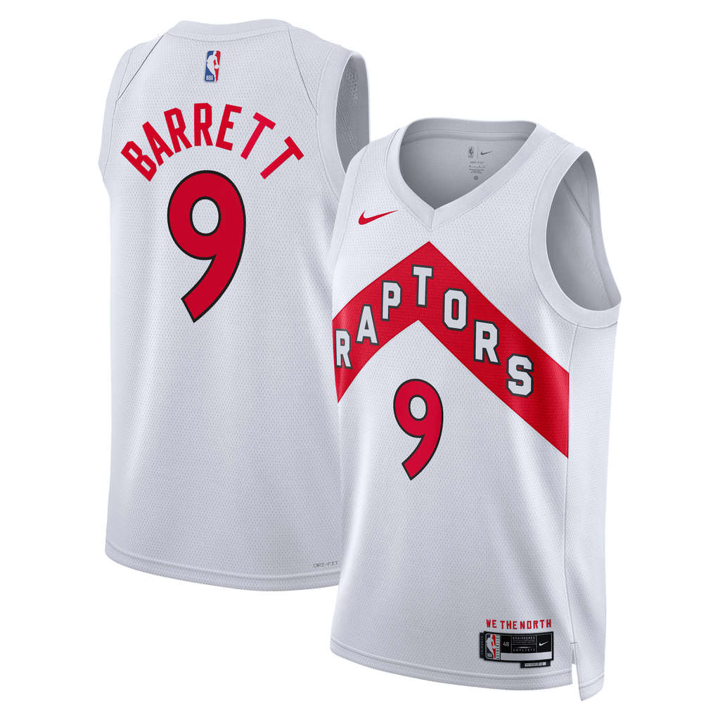 RJ Barrett Toronto Raptors Association Edition Swingman Jersey - White - Unisex product image 1, provided for visual