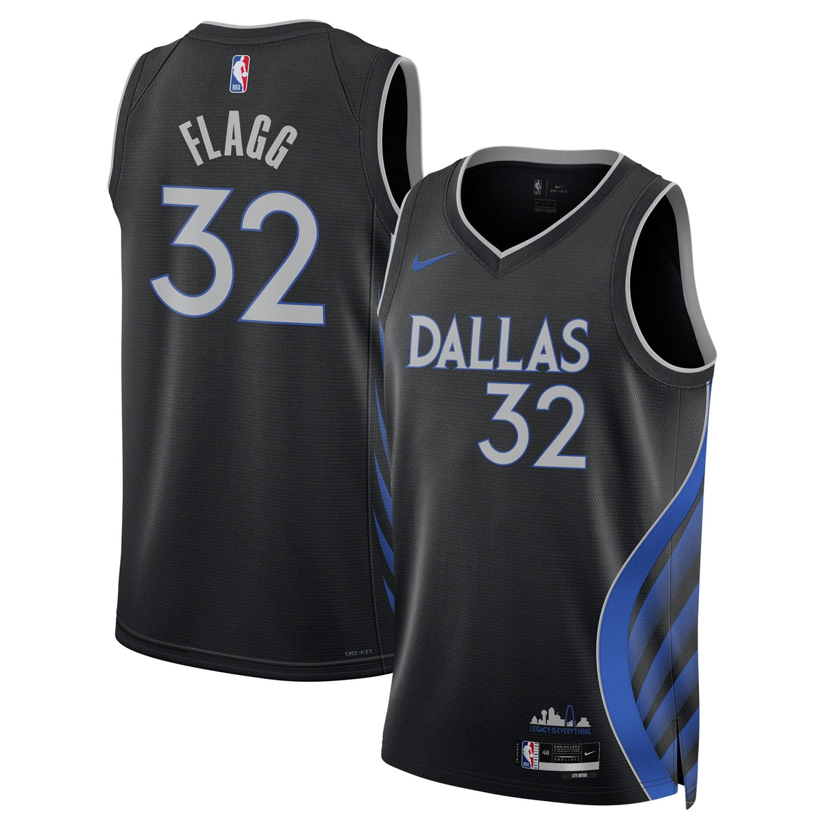 Cooper Flagg Dallas Mavericks 2025/26 City Edition Swingman Jersey - Black - Unisex product image 2, provided for visual