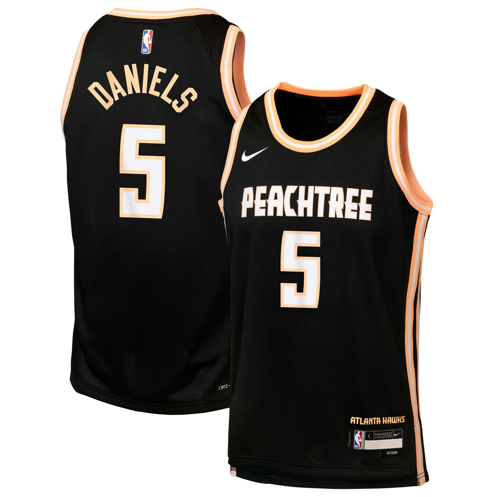 Dyson Daniels Atlanta Hawks 2025/26 City Edition Swingman Jersey - Black - Youth product image 1, provided for visual