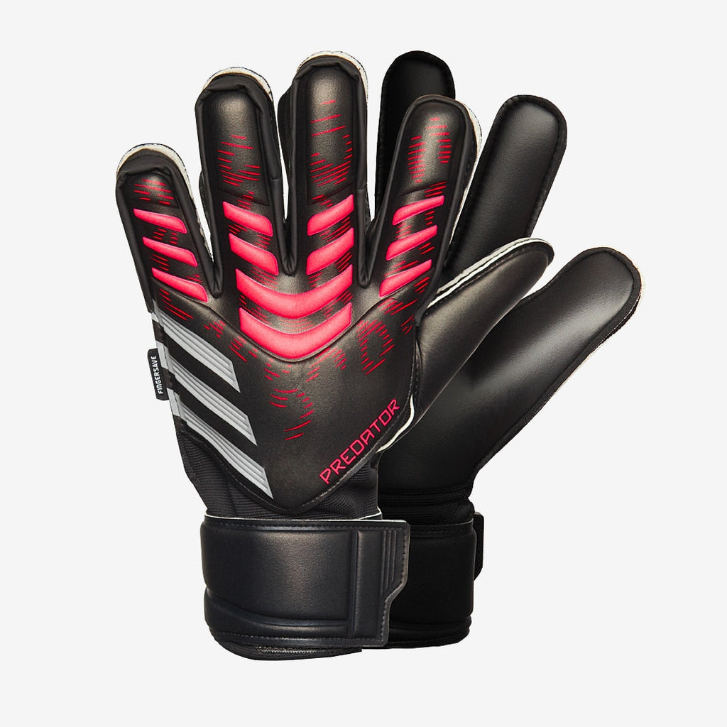 adidas PREDATOR MATCH FINGERSAVE GLOVES - Black/ Lucid Red product image 2, provided for visual reference and product detail