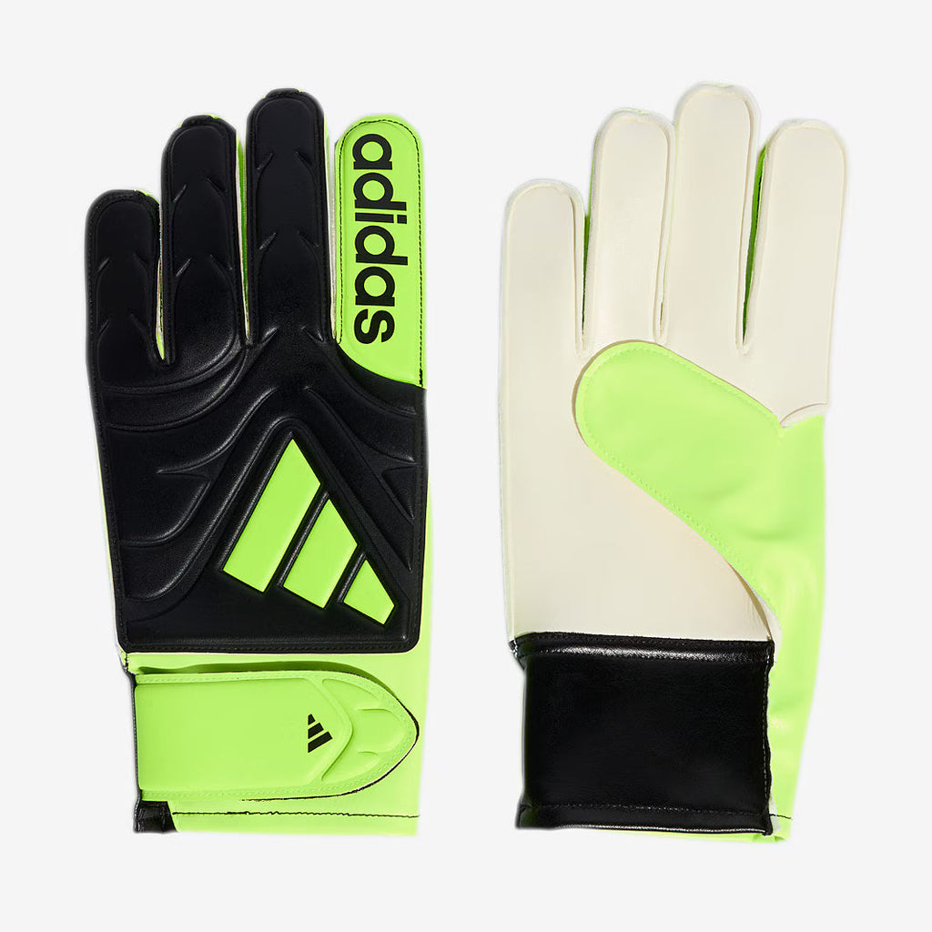 adidas COPA CLUB GOALKEEPER GLOVES - Black/ Lucid Lemon product image 1, provided for visual reference and product detail