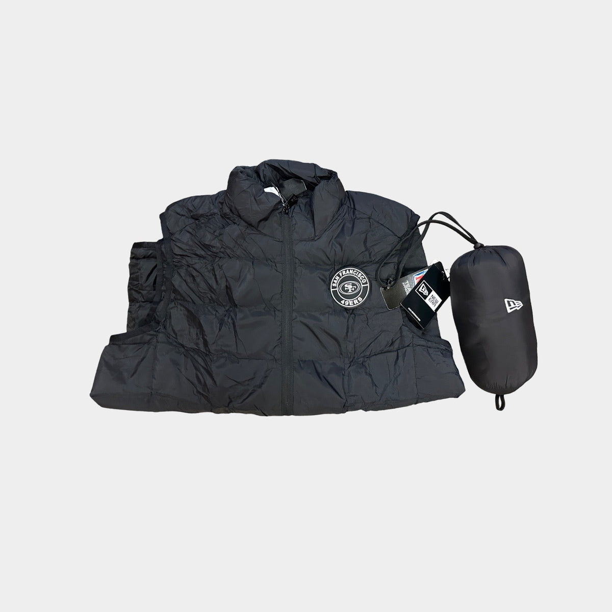 New Era San Francisco 49ers Packable Vest product image 2, provided for visual reference and product detail review