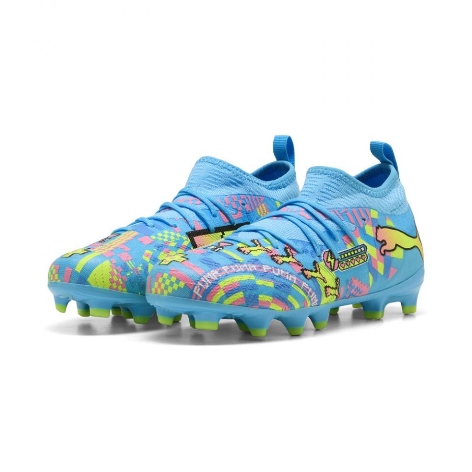 Puma Jr Future 9 Match ADVL FG/AG-WHITE/BLUE/PINK/YELLOW product image 7, provided for visual reference and product detail