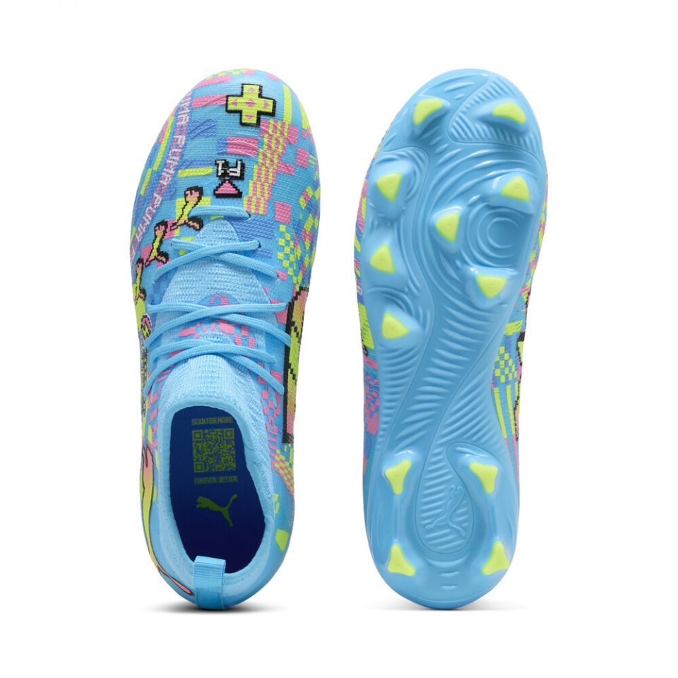 Puma Jr Future 9 Match ADVL FG/AG-WHITE/BLUE/PINK/YELLOW product image 4, provided for visual reference and product detail