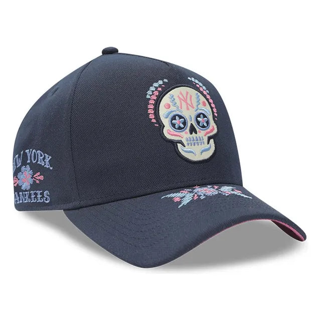 New Era New York Yankees 2026 Day of the Dead 9FORTY A-Frame Snapback - Navy product image 1, provided for visual reference