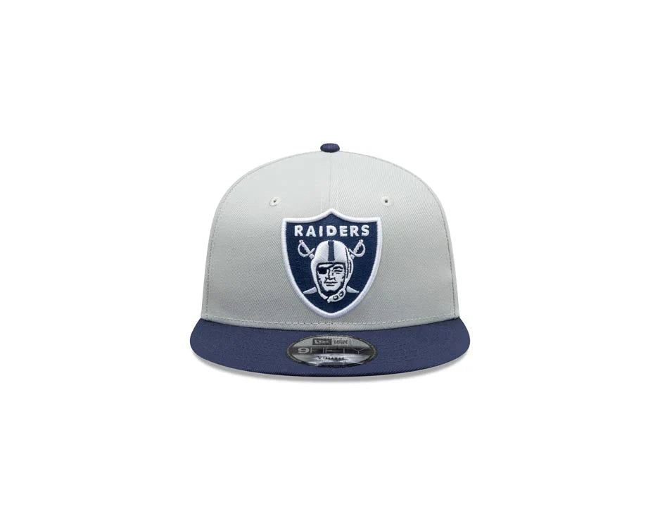 New Era Youth Las Vegas Raiders 2-Tone Color Pack 9FIFTY Snapback Hat-Grey/Navy product image 4, provided for visual