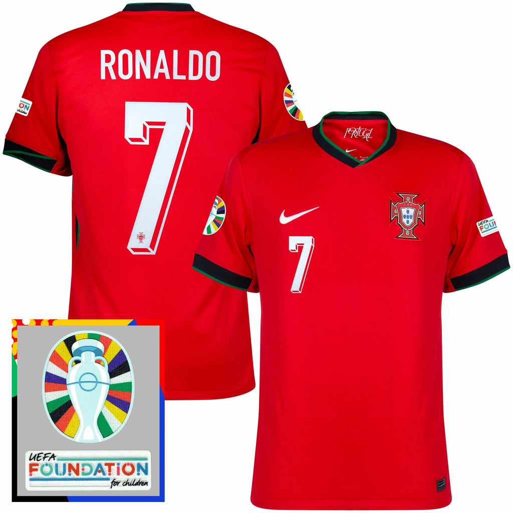 2024 Portugal Home Ronaldo Euro 2024 Jersey product image 1, provided for visual reference and product detail review