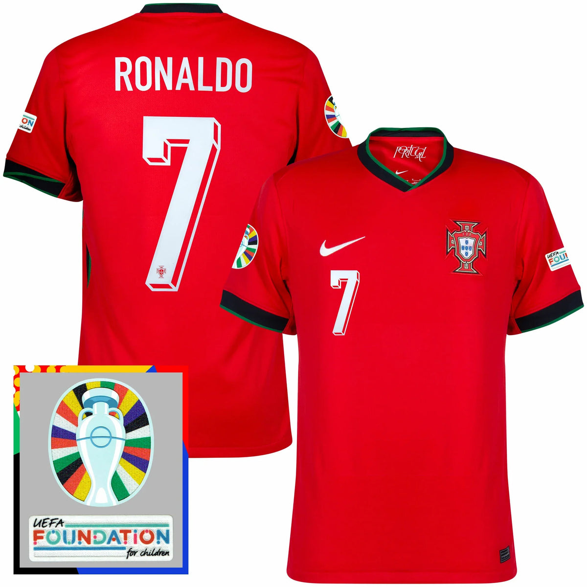 2024 Portugal Home Ronaldo Euro 2024 Jersey product image 1, provided for visual reference and product detail review