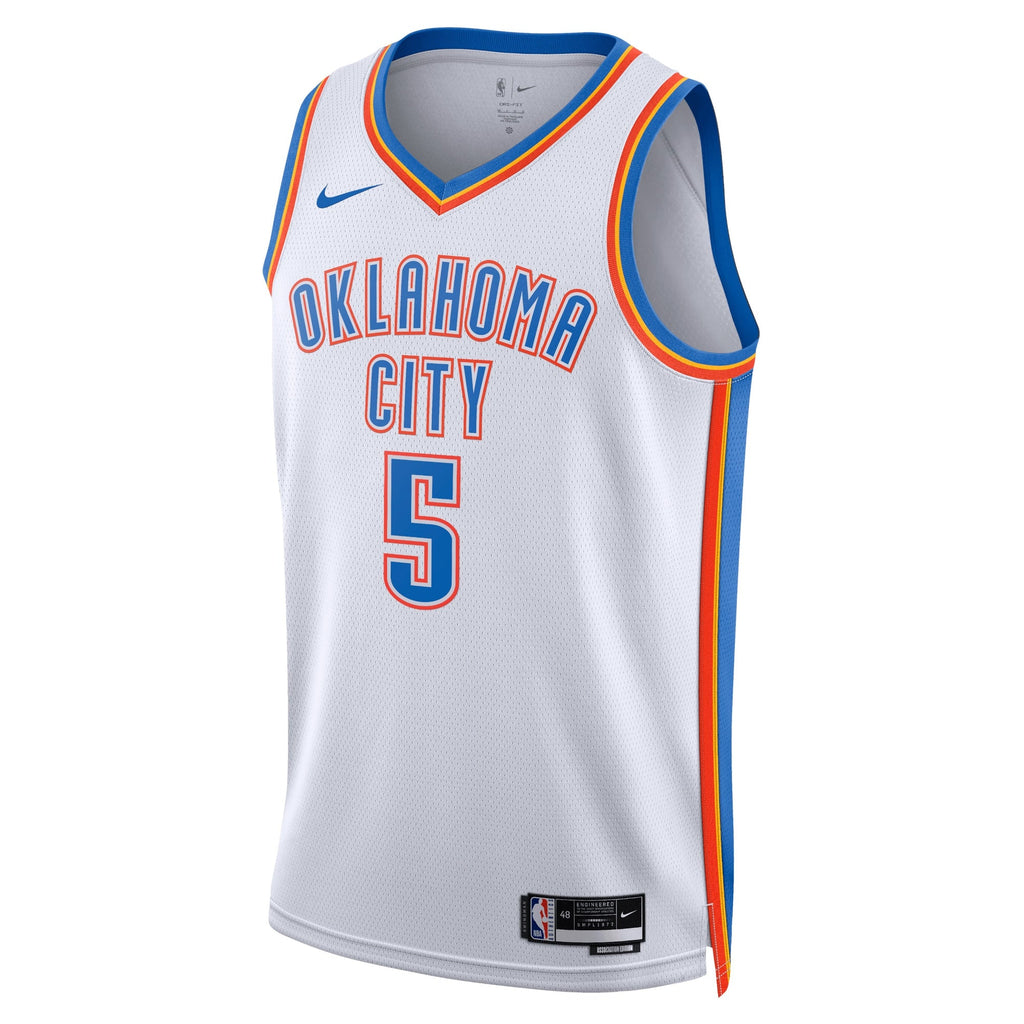 Luguentz Dort Oklahoma City Thunder Association Edition Swingman Jersey - White - Unisex product image 2, provided for