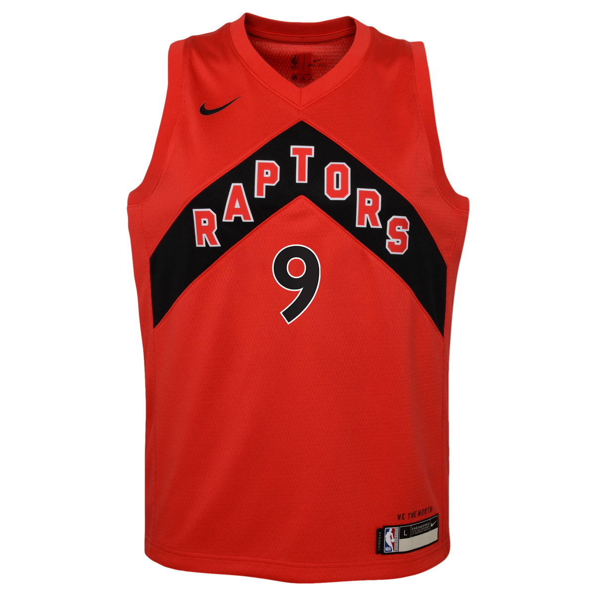 RJ Barrett Toronto Raptors Icon Edition Swingman Jersey - Red - Youth product image 3, provided for visual reference and