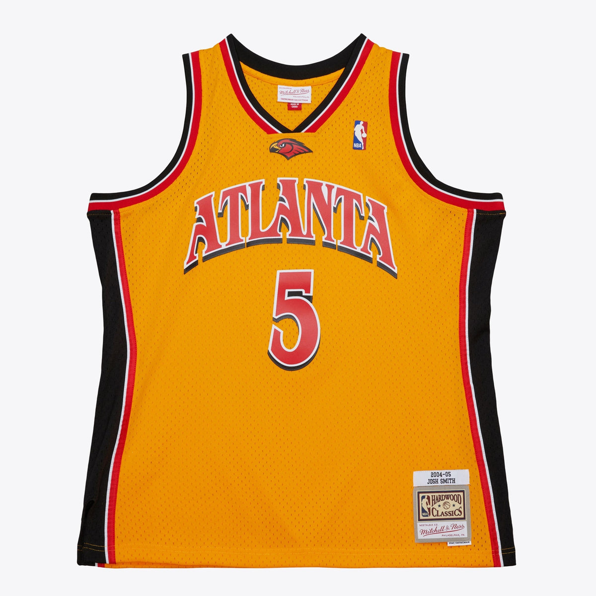 Josh Smith Atlanta Hawks 2004 Authentic Alternate Jersey - Yellow product image 3, provided for visual reference and product