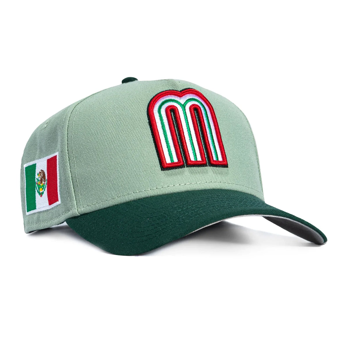 New Era Mexico WBC 9FORTY A-Frame Snapback Hat- Everest Green product image 1, provided for visual reference and product