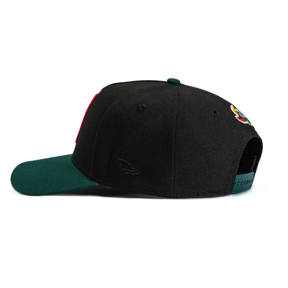 New Era Mexico WBC 9FORTY A-Frame Snapback Hat- Black/Green product image 2, provided for visual reference and product