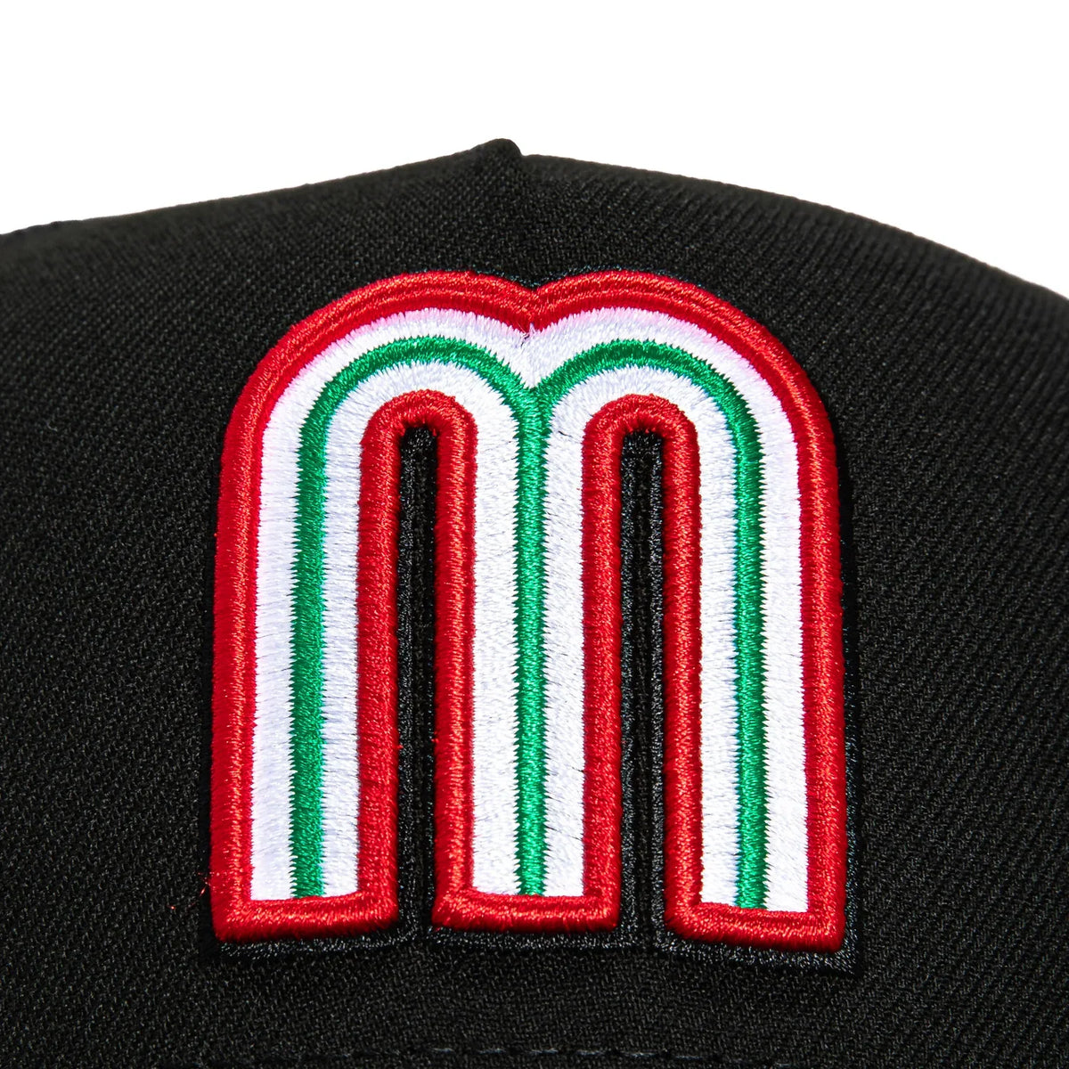 New Era Mexico WBC 9FORTY A-Frame Snapback Hat- Black/Green product image 3, provided for visual reference and product