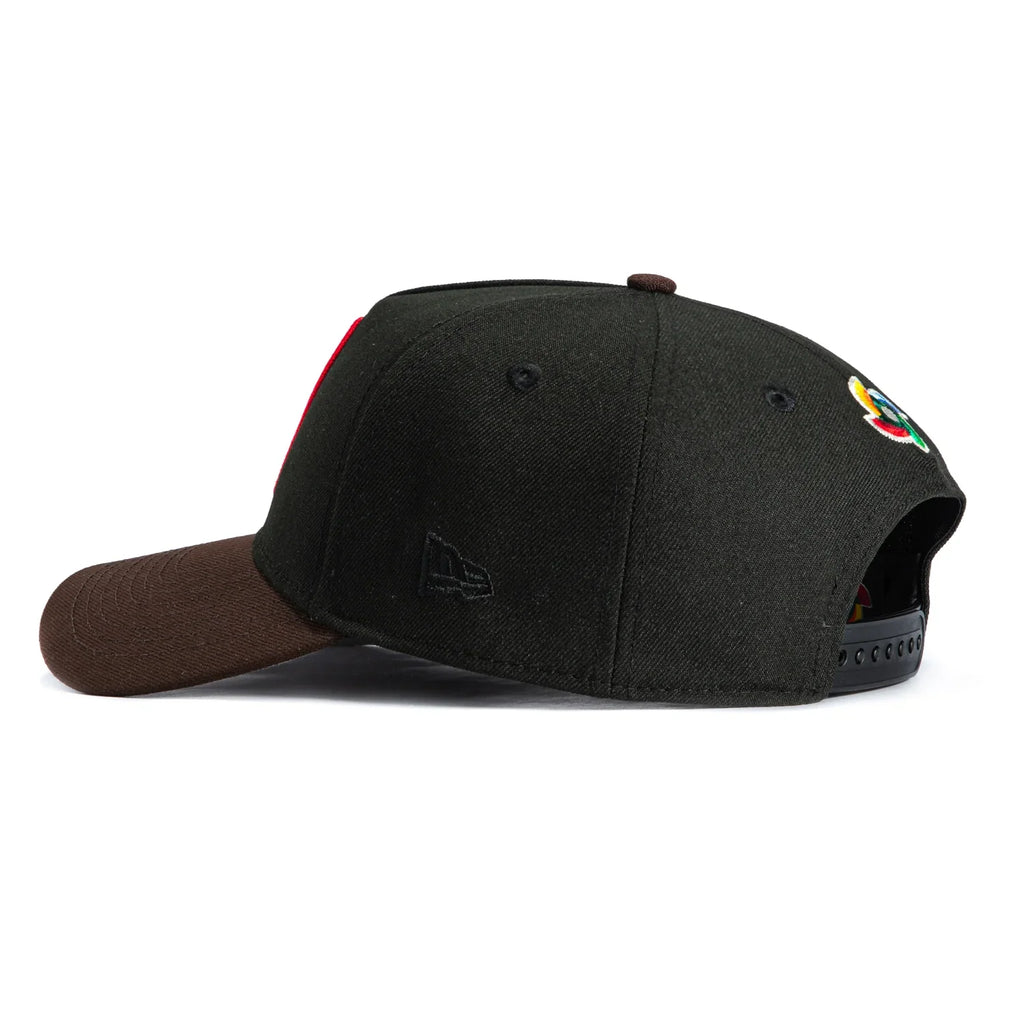 New Era Mexico WBC 9FORTY A-Frame Snapback Hat-Black/Brown product image 2, provided for visual reference and product detail