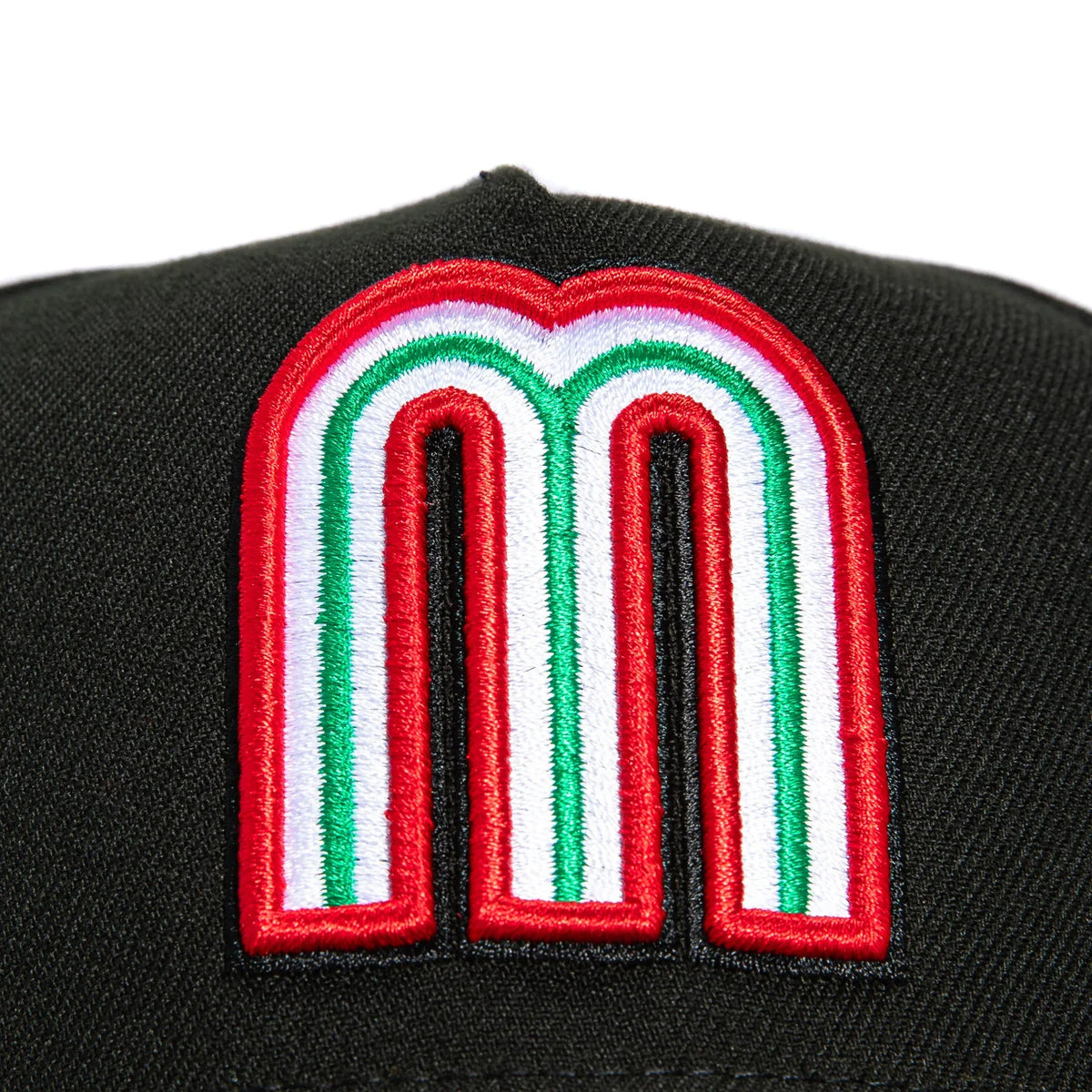 New Era Mexico WBC 9FORTY A-Frame Snapback Hat-Black/Brown product image 3, provided for visual reference and product detail