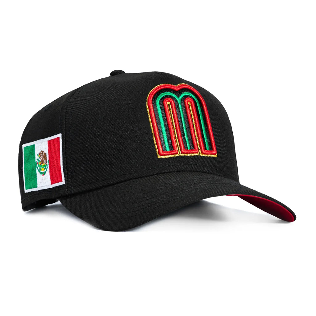 New Era Mexico WBC 9FORTY A-Frame Snapback Hat-Black product image 1, provided for visual reference and product detail review
