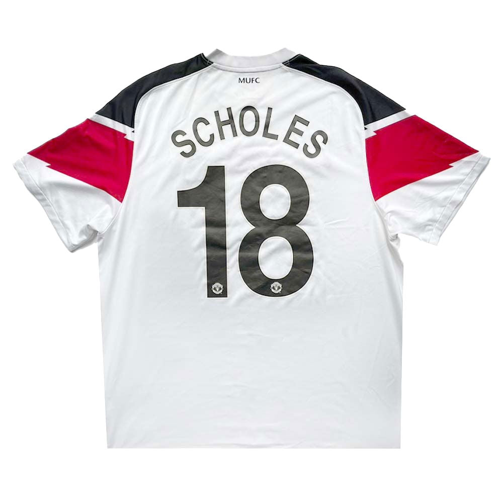 2010-2011 Manchester United Away Ucl Final Shirt Scholes #18 - (Xl) product image 1, provided for visual reference and