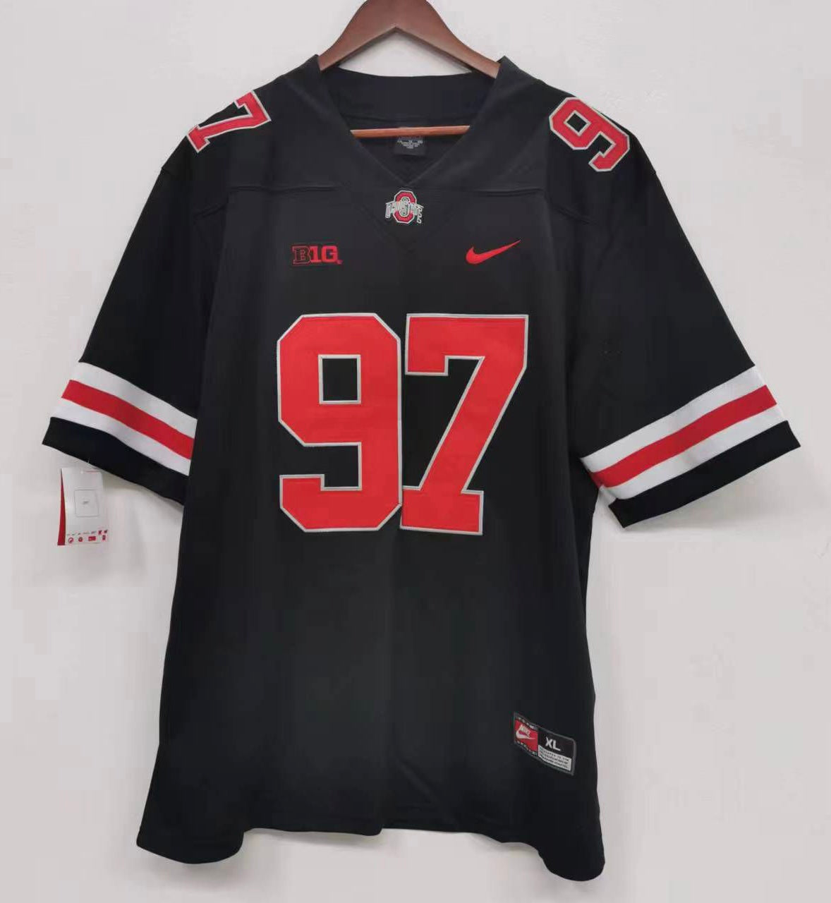 Nick Bosa Ohio State Buckeyes Jersey Black with red numbers product image 2