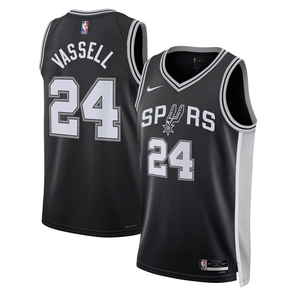 Devin Vassell San Antonio Spurs Icon Edition Swingman Jersey - Black - Unisex product image 1, provided for visual reference