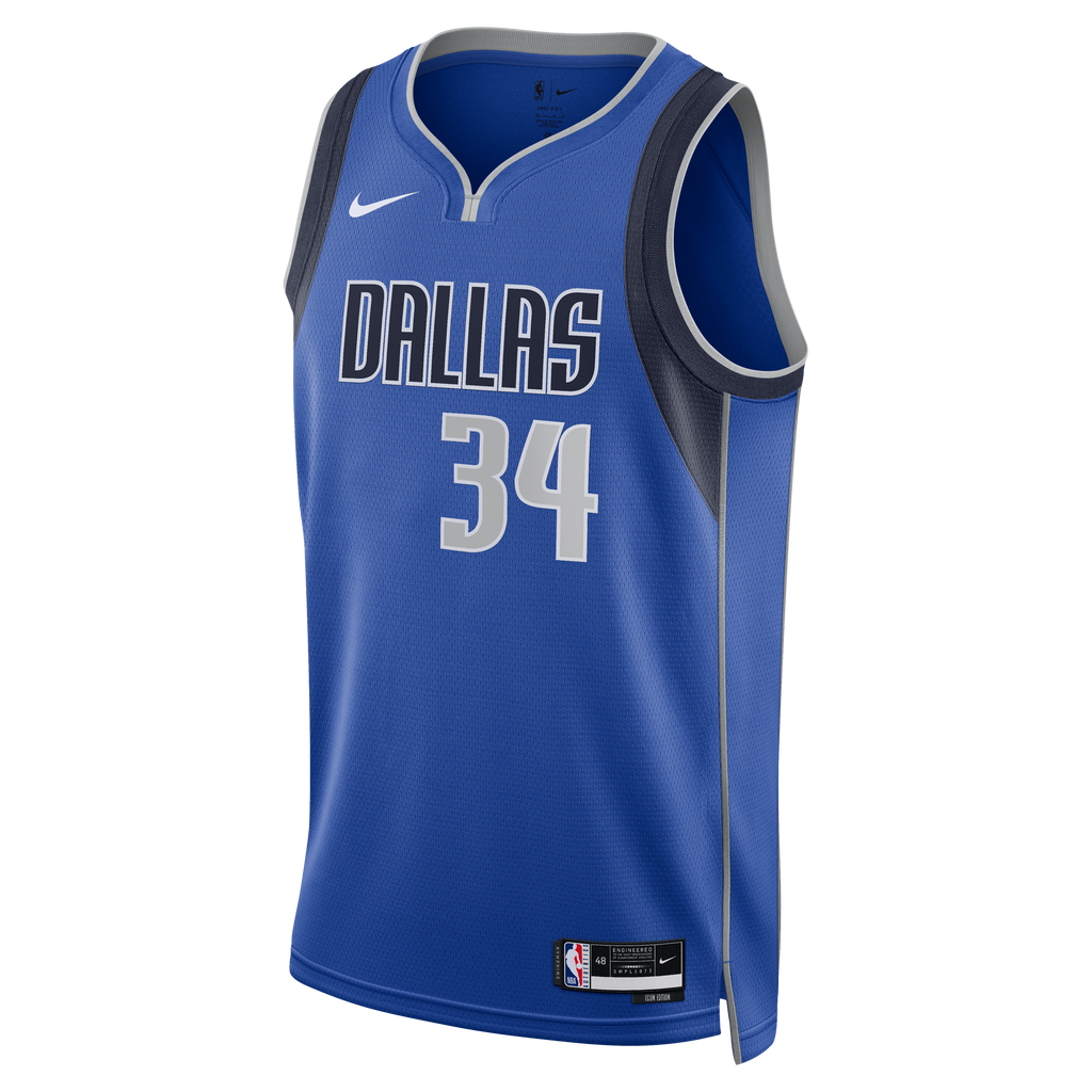Santi Aldama Dallas Mavericks Icon Edition Swingman Jersey - Blue - Unisex product image 3, provided for visual reference