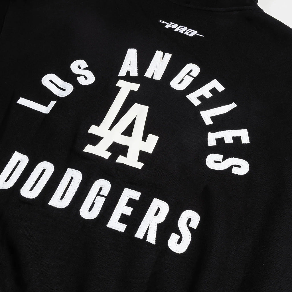 Pro Standard Los Angeles Dodgers All Pro Drop Shoulder Jacket- Black product image 2, provided for visual reference and