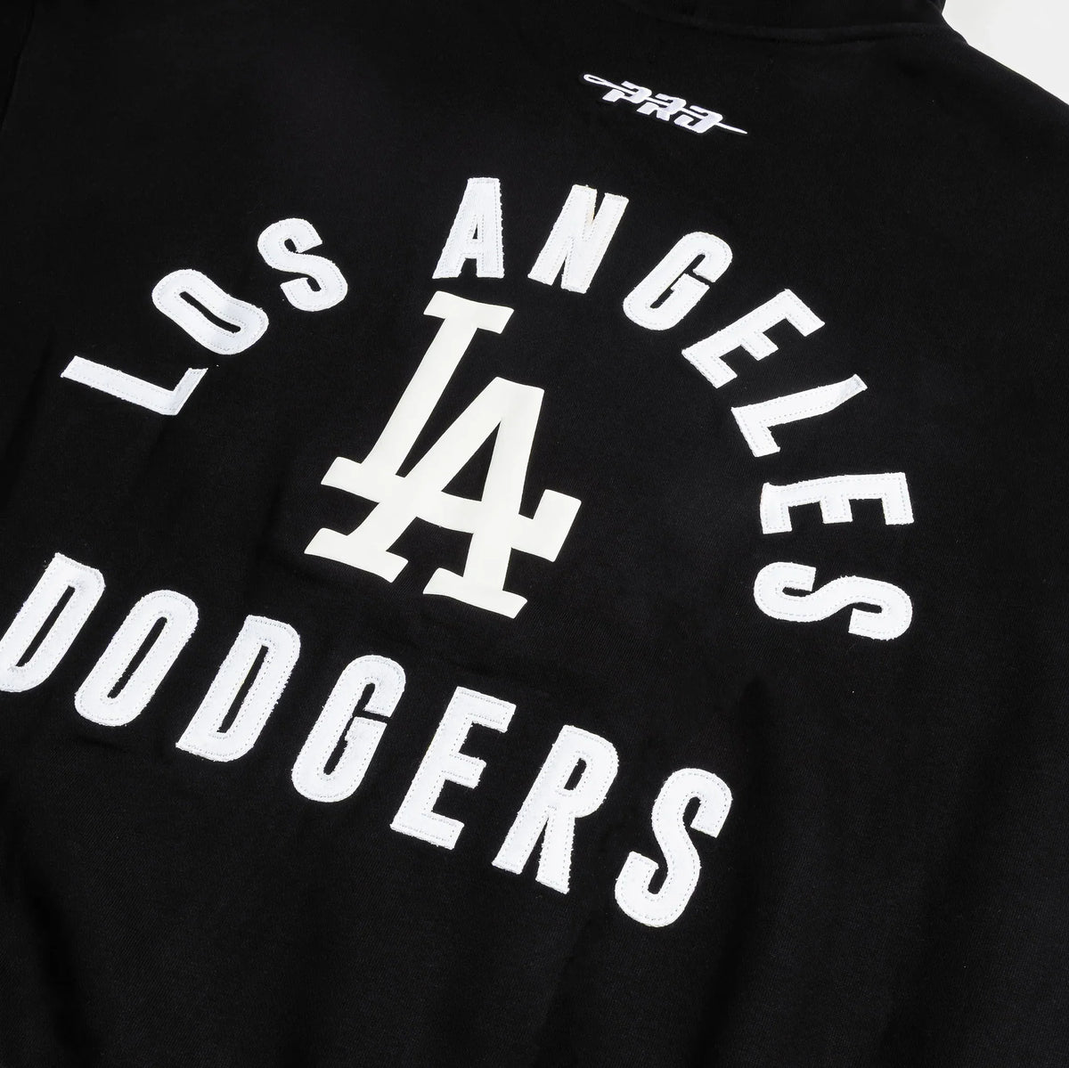 Pro Standard Los Angeles Dodgers All Pro Drop Shoulder Jacket- Black product image 2, provided for visual reference and