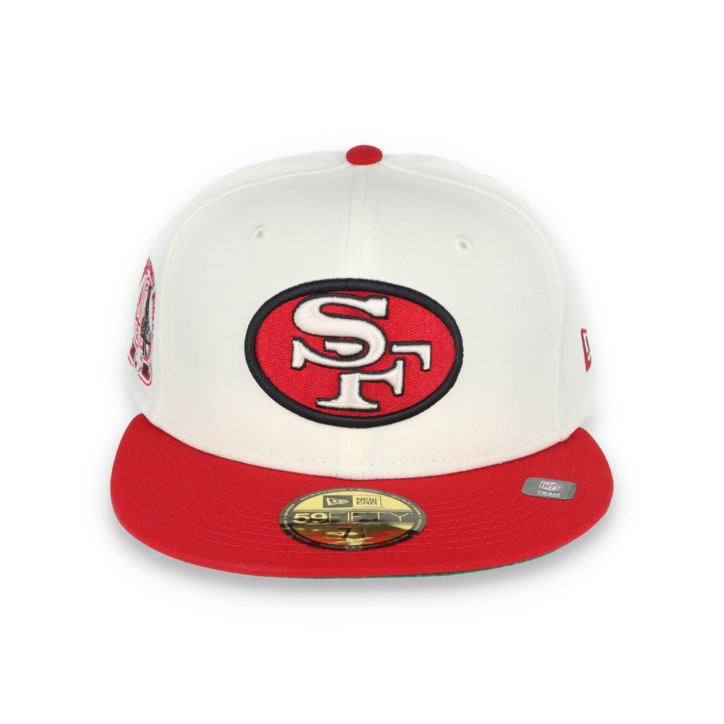 New Era San Francisco 49Ers 40Th Anniversary Side Patch 59Fifty Fitted Hat-Chrome/Red product image 2, provided for visual